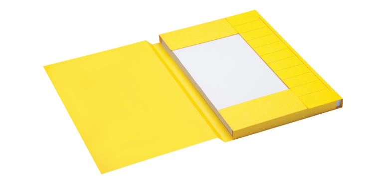 Secolor Folder Folio 3 flaps 100% recycled cardboard 250g yellow