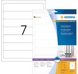 Rugetiket HERMA 8620 smal 38x192mm zelfklevend wit