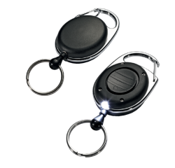 Enrouleur Durable 8198 avec anneau + lampe 800mm noir