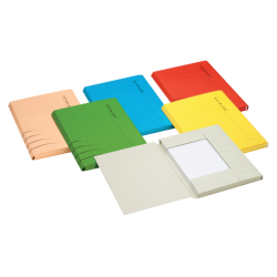 Dossiermap Secolor folio 3 klep 100% gerecycled karton 250 gr grijs