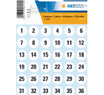 HERMA 4124 labels numbers 1-240 Ø12mm 240pcs