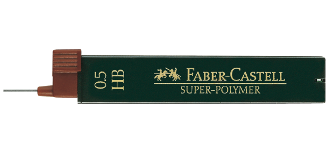 Potloodstift Faber-Castell HB 0.5mm super-polymer koker à 12 stuks