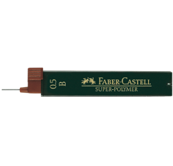 En_minas faber grafito 9065 0,5 mm b estuche de 12 minas