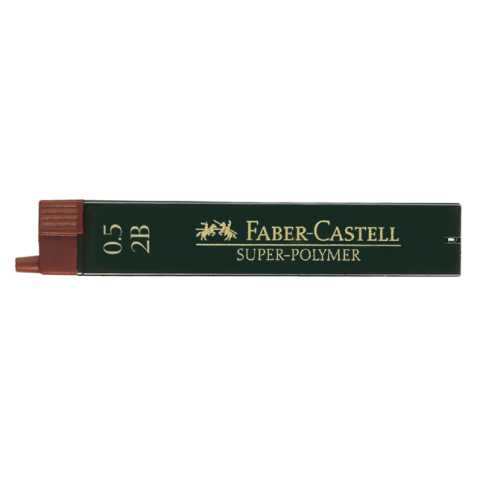 Mine Faber-Castell 2B 0,5mm Super-polymer tube 12 mines