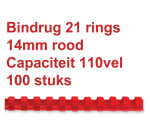 Plastic CombBind Binding Comb, A4, 14 mm