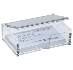Visitekaartbox Sigel VA112 voor 80 kaarten 90x58mm acryl glashelder