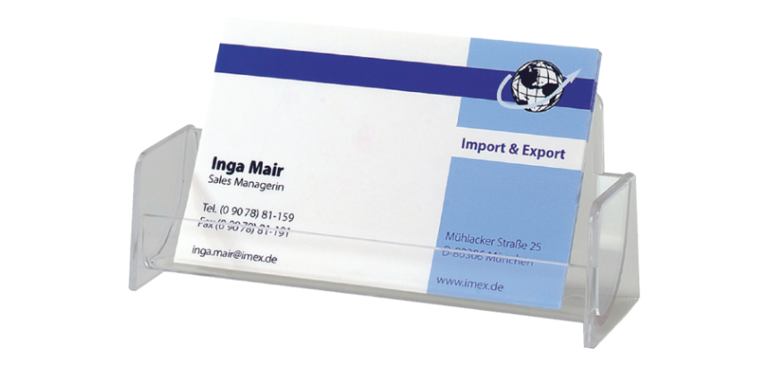 Sigel VA120 Business Card Box 50 Translucent Plastic Cards