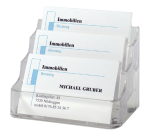 Boîte à cartes de visite Sigel VA130 3 compartiments plastique transparent