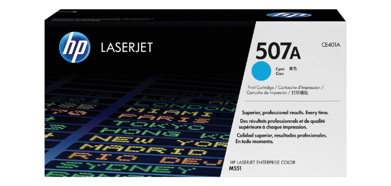 Tonercartridge HP CE401A 507A blauw