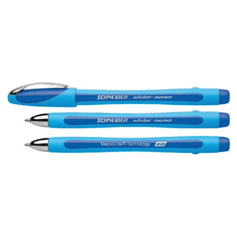 Stylo bille Schneider Slider Memo XB bleu