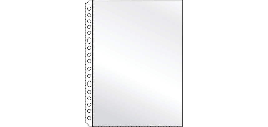 Pochette Kangaro A5 17 perforations PP 0,12mm lisse 10 pièces