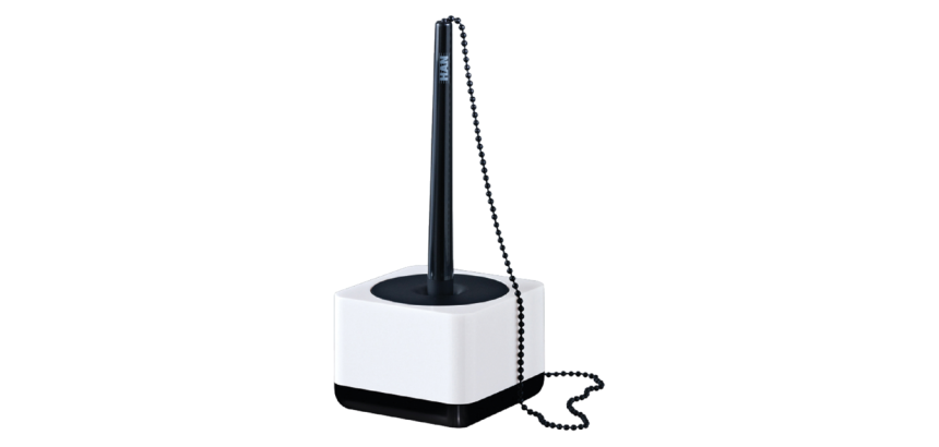 Counter ballpoint pen Han i-Line base and chain Medium white