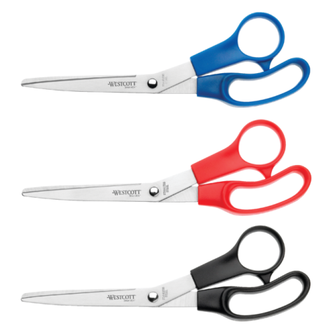 Ciseaux Westcott 210mm inox assorti 3 pièces