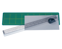 Tapis de coupe, Cutter et Règle Alco tapis 380x100mm vert