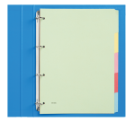 Intercalaire Qbasic 4 perforations 5 onglets carton assorti