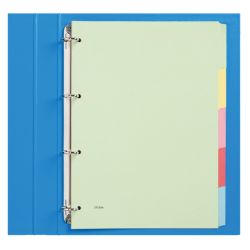 Intercalaires Qbasic 4 perforations 5 onglets carton assorti