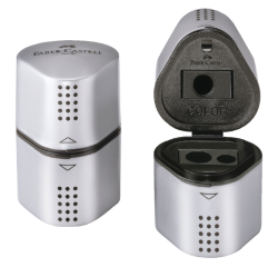 Taille-crayon Faber-Castell 2001 Trio Grip argent