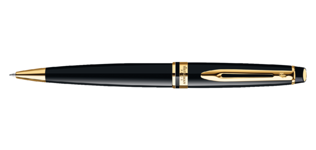 Stylo bille Waterman Expert Noir Laqué GT Medium