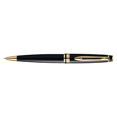 Stylo bille Waterman Expert Noir Laqué GT Medium