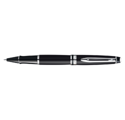 Rollerpen Waterman Expert black lacquer CT fijn