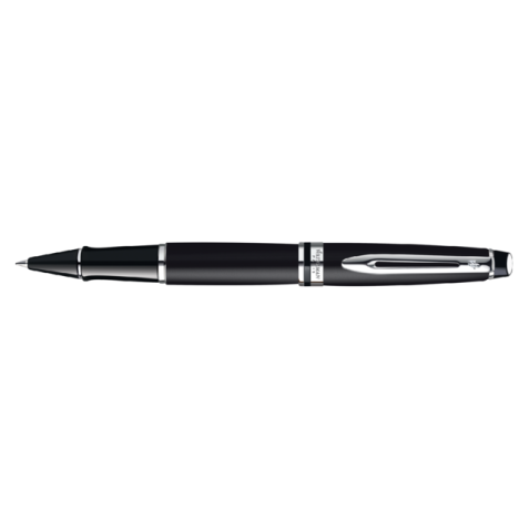 Rollerpen Waterman Expert black lacquer CT fijn