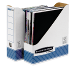 Porte-revues Bankers Box System A4 blanc/bleu