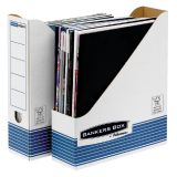 Porte-revues Bankers Box System A4 blanc/bleu