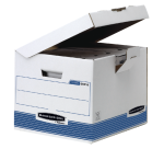 Archiefdoos Bankers Box System flip top kubus wit blauw