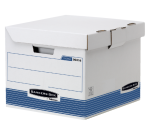 Archiefdoos Bankers Box System flip top kubus wit blauw