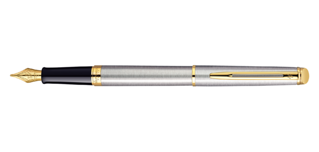 Waterman Hemisphere Fountain Pen Stainless Steel GT Medium