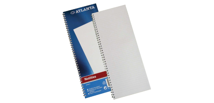 Carnet de notes Djois Atlanta 1 exemplaire 330x135mm ligné 100 pages bleu