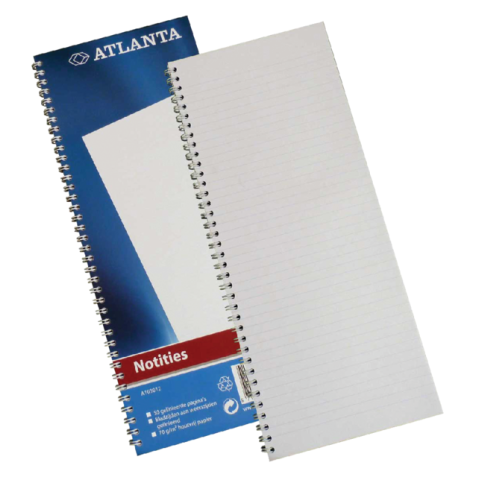 Carnet de notes Djois Atlanta 1 exemplaire 330x135mm ligné 100 pages bleu