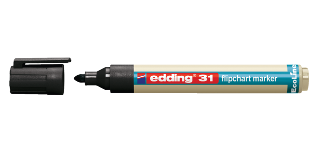edding 31 EcoLine chisel tip flipchart marker 1.5-3mm black