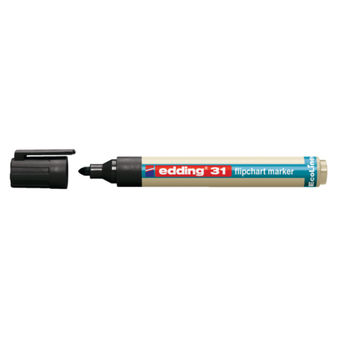 Viltstift edding 31 Ecoline voor flipover rond 1.5-3mm zwart