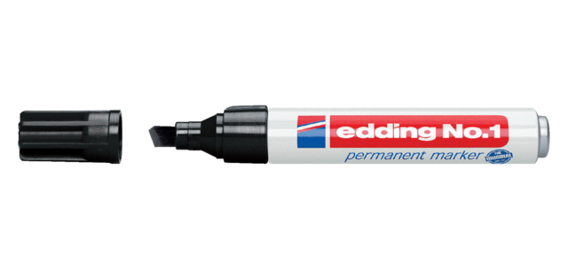 Viltstift edding 1 schuin 1-5mm zwart