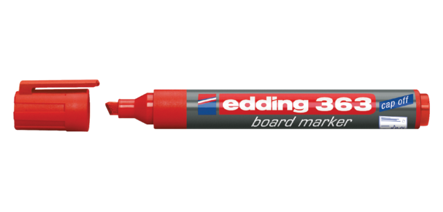 Marqueur tableau blanc edding 363 biseau 1-5mm rouge
