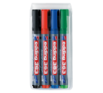Marqueur tableau blanc edding 363 biseauté 1-5mm assorti set de 4 pièces