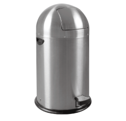 Matte Stainless Steel EKO Kickcan Pedal Bin 33L
