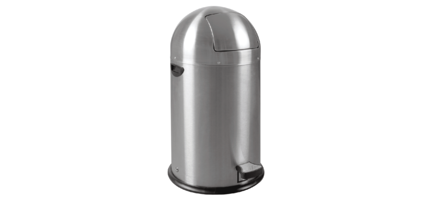 Matte Stainless Steel EKO Kickcan Pedal Bin 33L