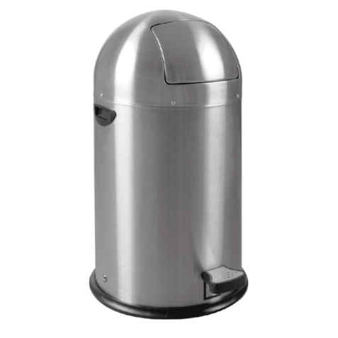 Poubelle à pédale EKO Kickcan 33L Inox mat