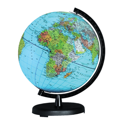 Globe Columbus Terra socle plastique 26cm 552610/H