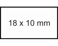 Prijsetiket 10x18mm Sato PB1 afneembaar wit