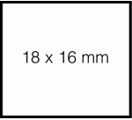 Sato Duo Price Tag 16 16x18mm removable white