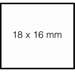 Etiquette prix Sato Duo 16 16x18mm blanc permanent 1500 pièces