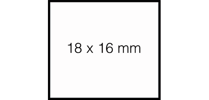 Sato Duo Price Tag 16 16x18mm removable white