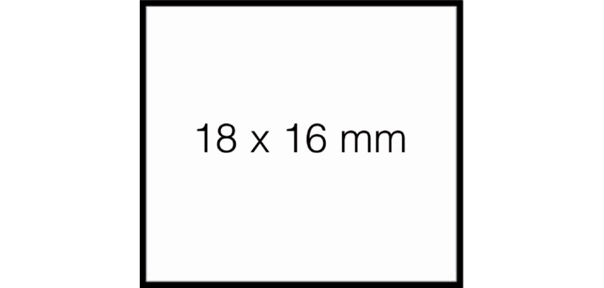 Sato Duo Price Tag 16 16x18mm removable white