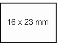 Prijsetiket 16x23mm Sato Duo 20 afneembaar wit
