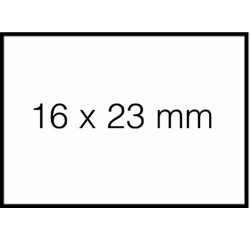 Etiquette prix Sato Duo 20 16x23mm blanc amovible