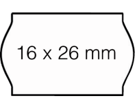 Etiquette prix Open-data S14 16x26mm blanc amovible