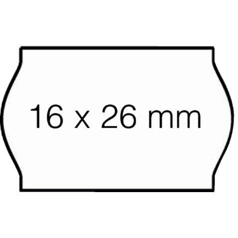 Prijsetiket 16x26mm Open-Data S14/Sato Judo permanent wit 1000 stuks